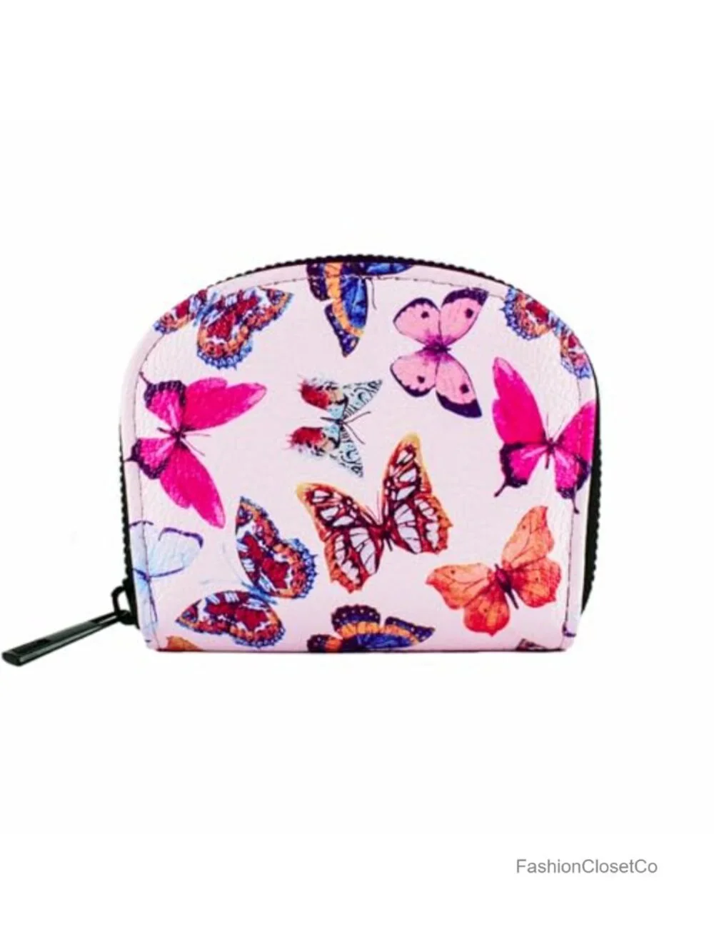 RFID Women Wallet, Credit Card Wallet with Zipper, Compact Pocket Size Wallet